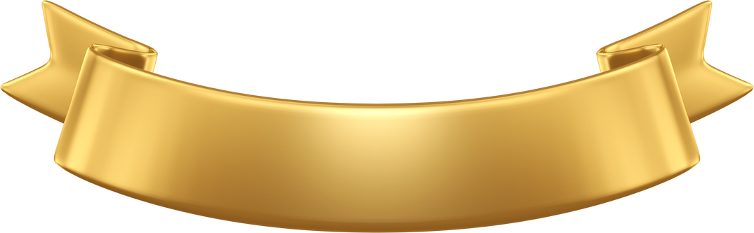 Gold 3d ribbon